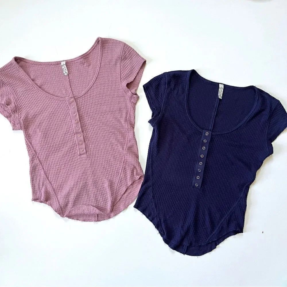 Bundle of 2 Free People One Of The Girls Baby Tees XS